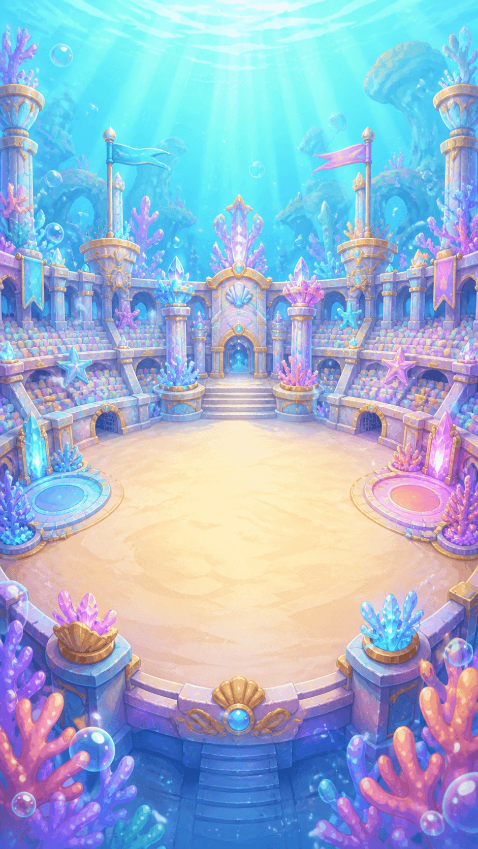 A colorful underwater Battle Fish Colosseum